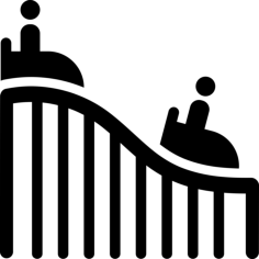 Park Scenic Railway Outline Icon Svg Set, Free Vectors File
